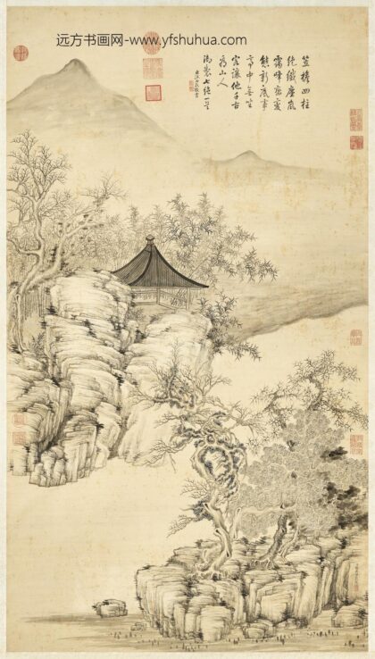 清张若澄笠亭岚霭轴.jpg