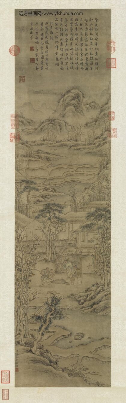清张若澄绘高宗御书范成大打灰堆词轴.jpg