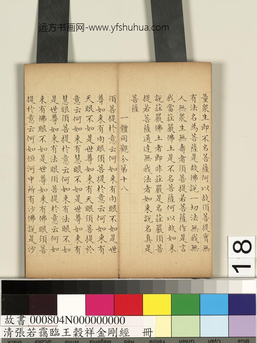 清张若霭临王谷祥金刚经册