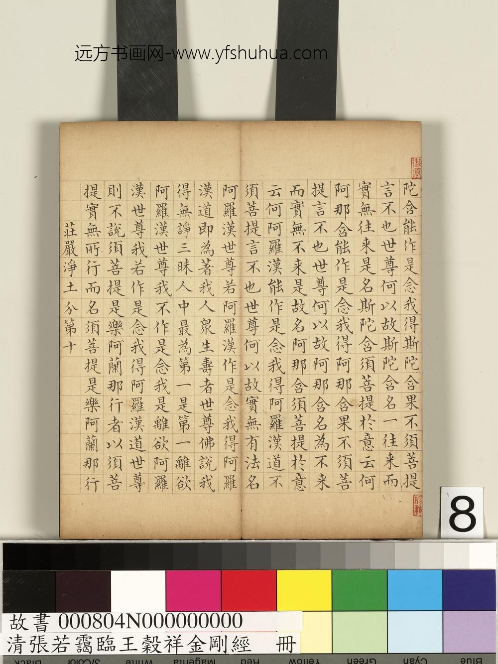 清张若霭临王谷祥金刚经册
