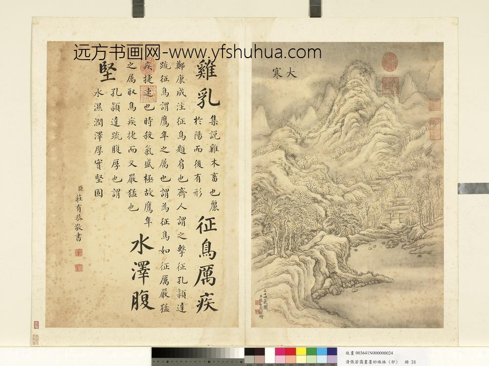 清张若霭画墨妙珠林（卯）册大寒