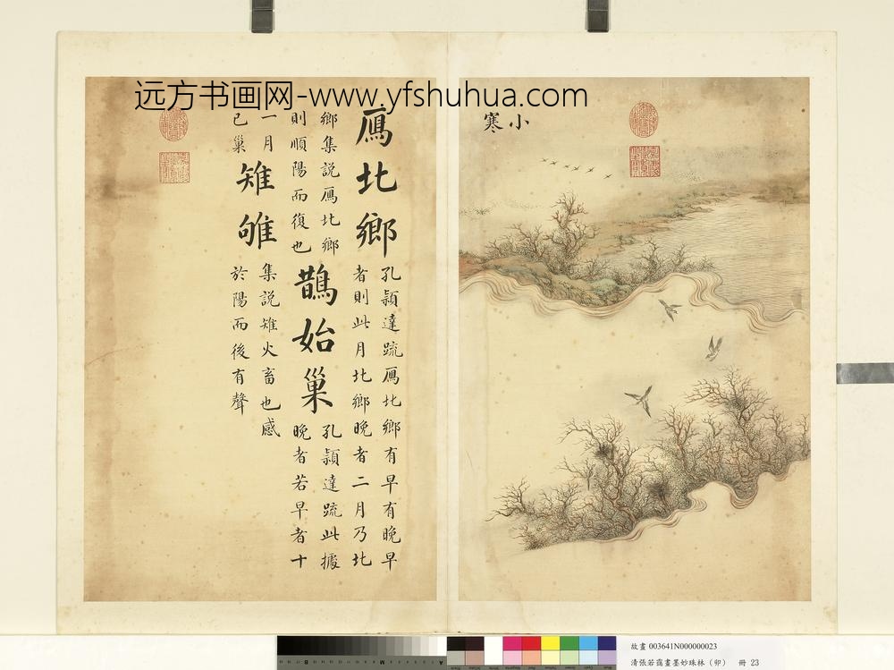 清张若霭画墨妙珠林（卯）册小寒