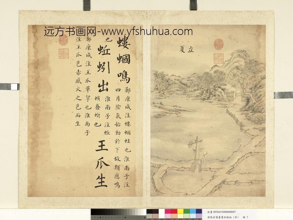 清张若霭画墨妙珠林（卯）册立夏