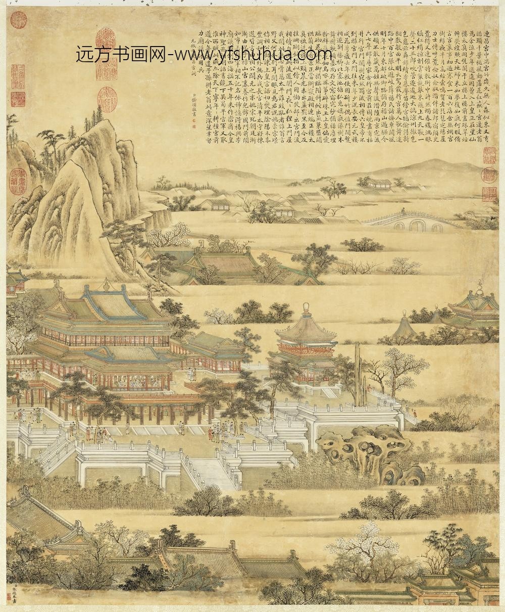 清张镐画连昌宫图轴