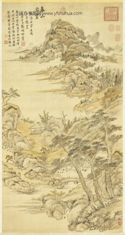 清张鹏翀春山出云轴.jpg