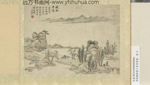 清张鹏翀画十景诗意图册秋林平远.jpg