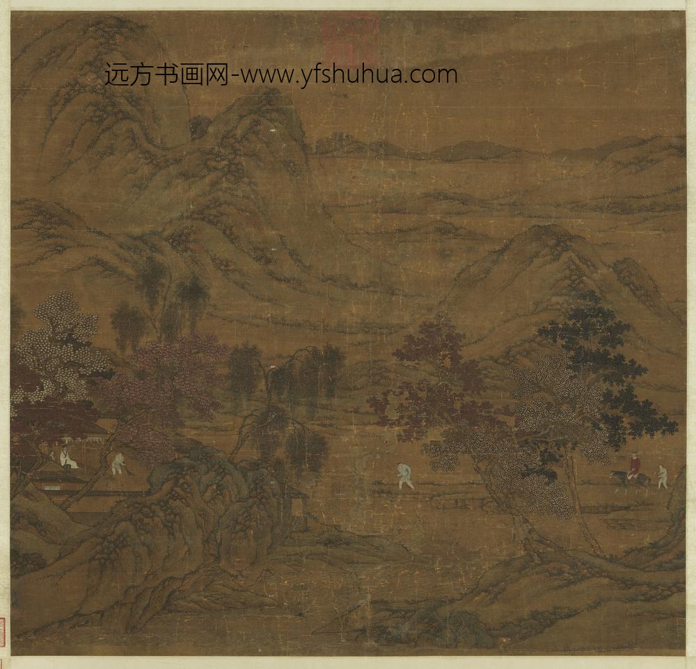 清彦麟画秋景轴