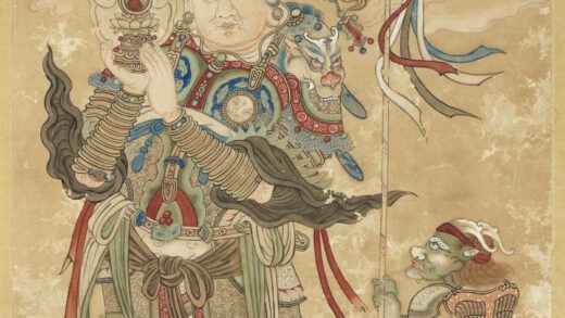 清徐扬仿宋人画天王像（二）轴.jpg
