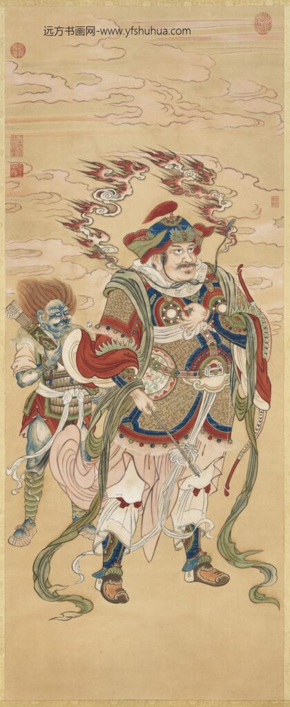 清徐扬仿宋人画天王像（四）轴.jpg