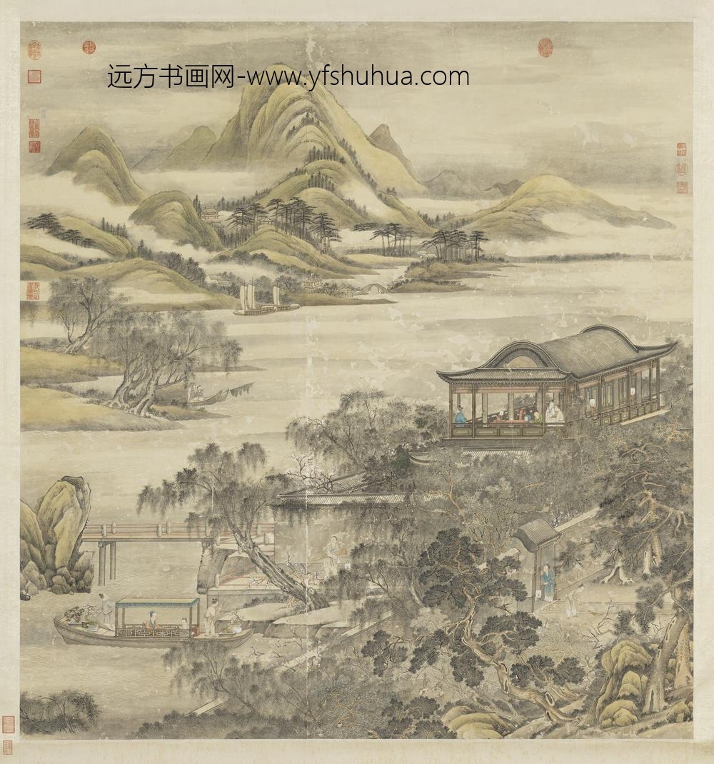 清徐扬画载梅图轴