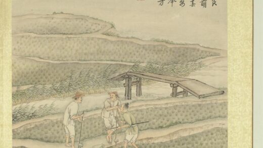清徐扬绘高宗御题农具十咏册稻田桥锄.jpg