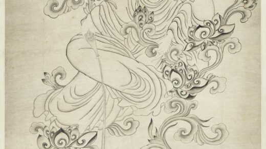 清徐灿画瓶莲大士轴.jpg