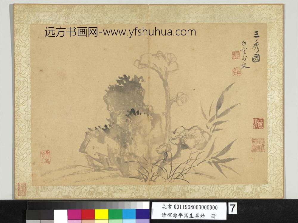 清恽寿平写生墨妙册三秀图