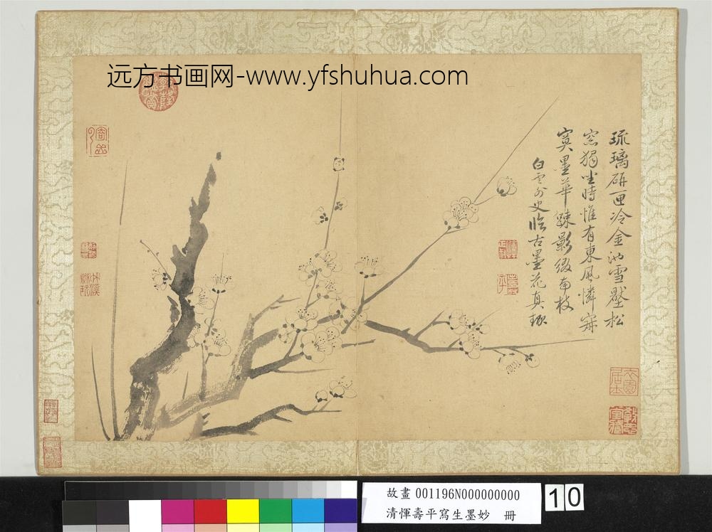 清恽寿平写生墨妙册梅花