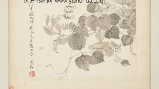 清恽寿平写生花卉册促织夹荳.jpg