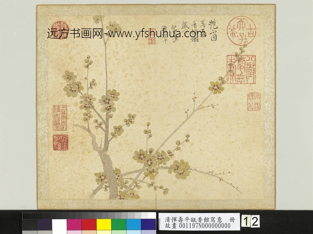 清恽寿平瓯香馆写意册蜡梅