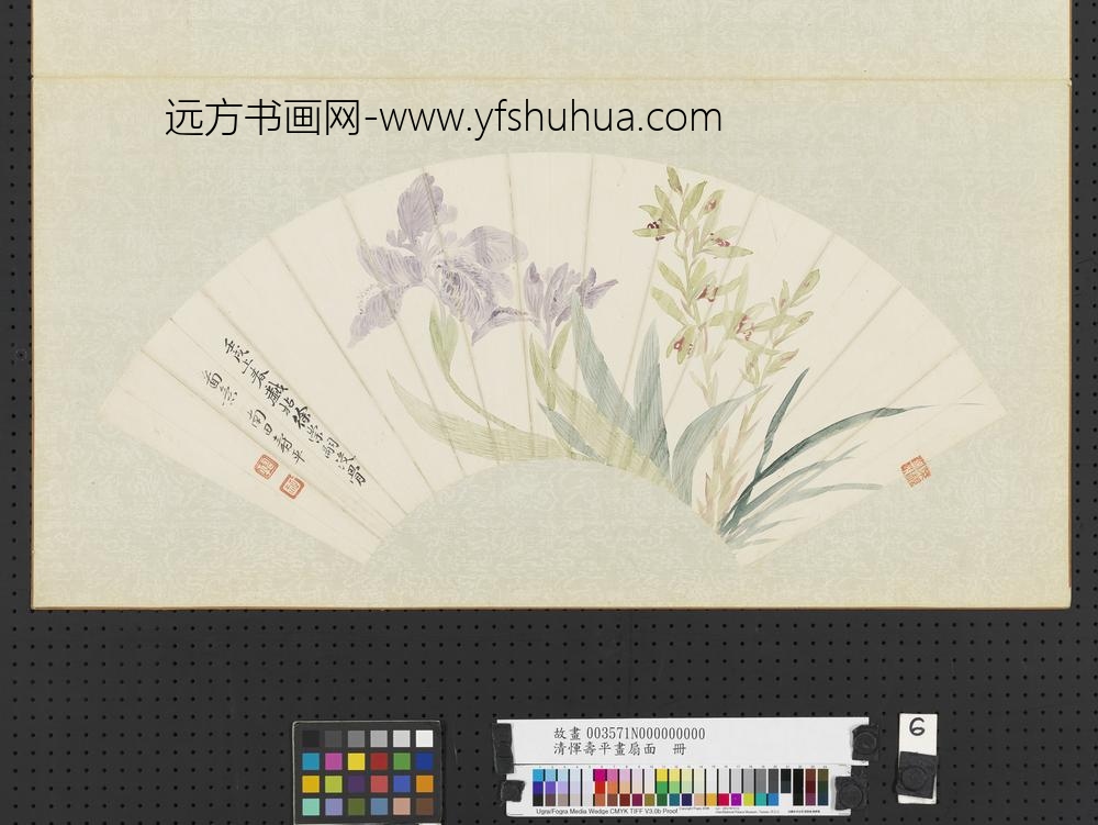 清恽寿平画扇面册徐崇嗣没骨图意