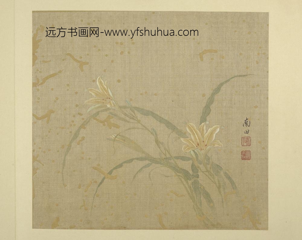 清恽寿平画花卉册萱花