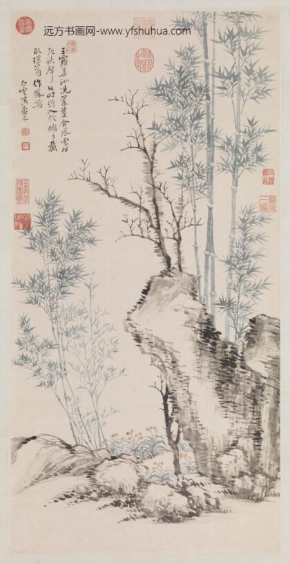 清恽寿平竹石枯槎图轴.jpg
