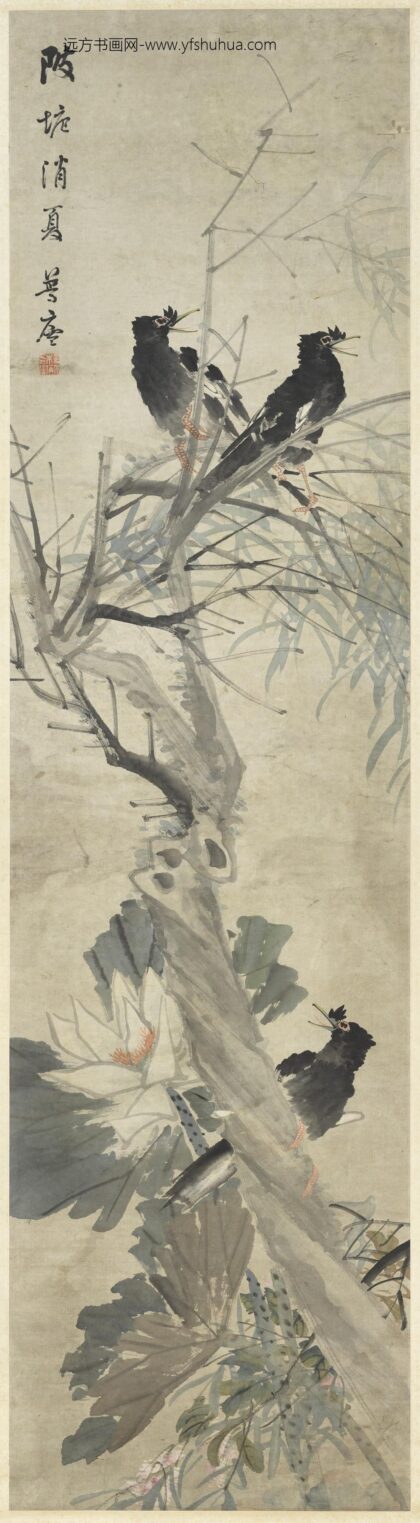 清朱偁花卉轴.jpg
