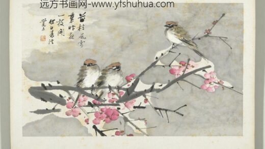 清朱偁花鸟册梅花麻雀.jpg