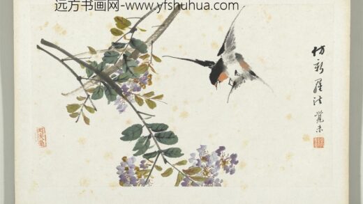 清朱偁花鸟册紫薇燕子.jpg
