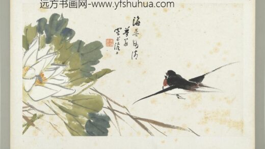 清朱偁花鸟册荷花燕子.jpg