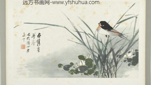 清朱偁花鸟册莲花燕子.jpg