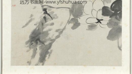 清朱耷写生册芙蓉.jpg
