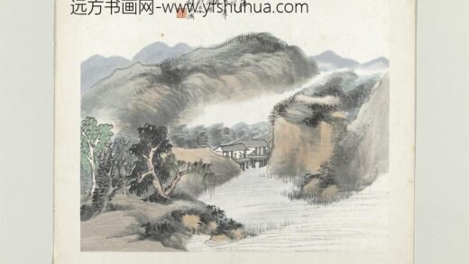 清杨伯润山水册水屋联吟.jpg