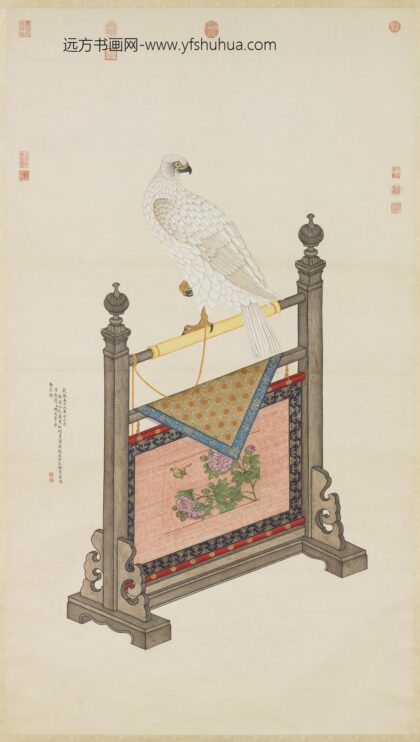 清杨大章画白鹰轴.jpg