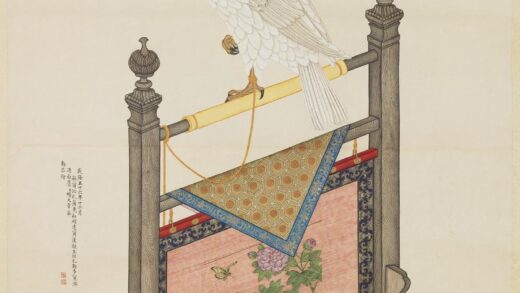 清杨大章画白鹰轴.jpg