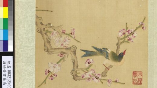 清杨晋画花鸟册梅花翠雀.jpg