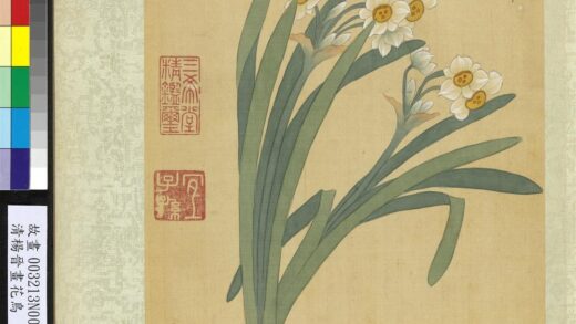 清杨晋画花鸟册水仙花.jpg