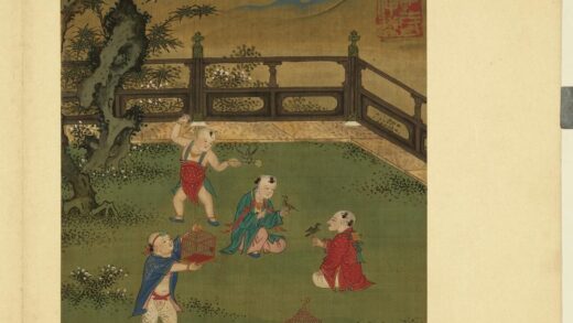 清王仲谦仙真童子册四童戏鸟.jpg