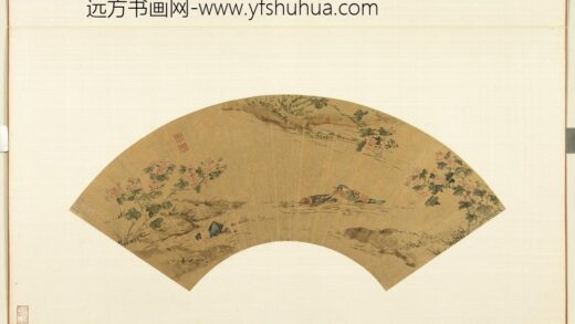 清花卉画册清恽寿平芙蓉鸳鸯.jpg
