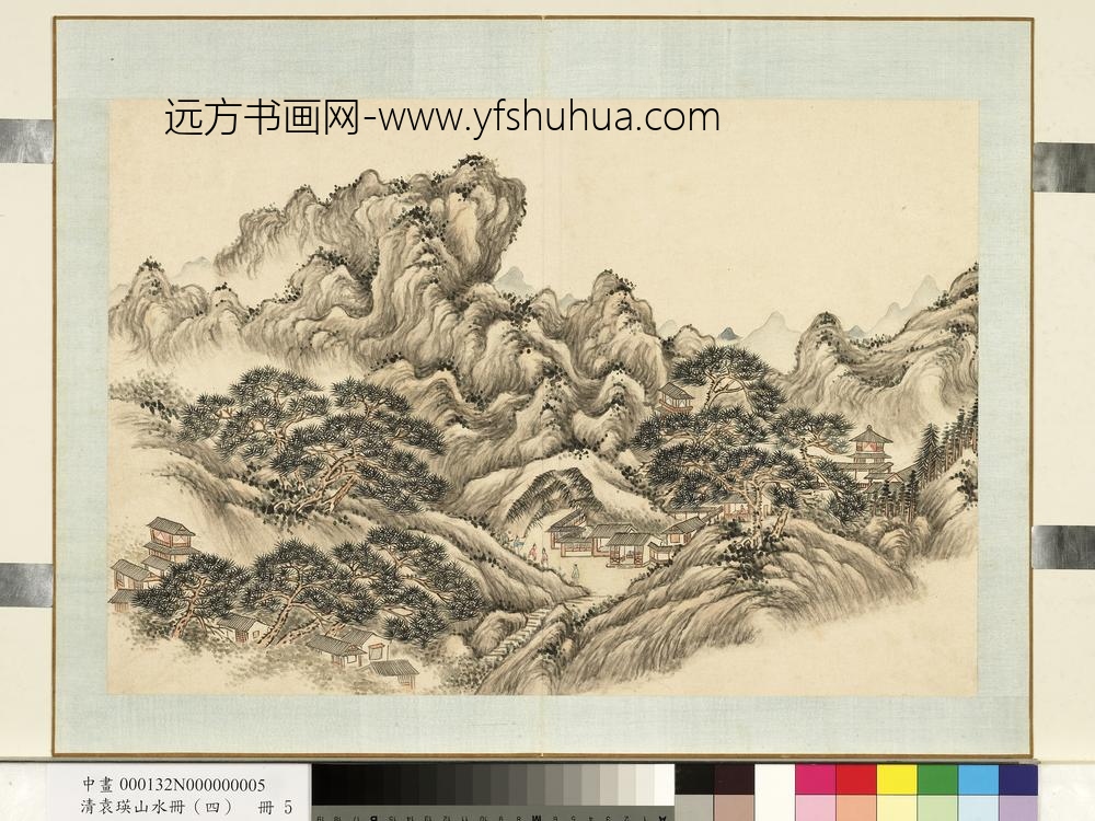 清袁瑛山水（四）册山居客至