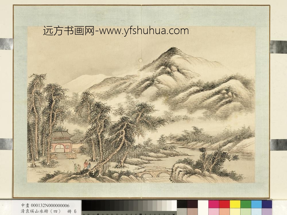 清袁瑛山水（四）册月映清晖