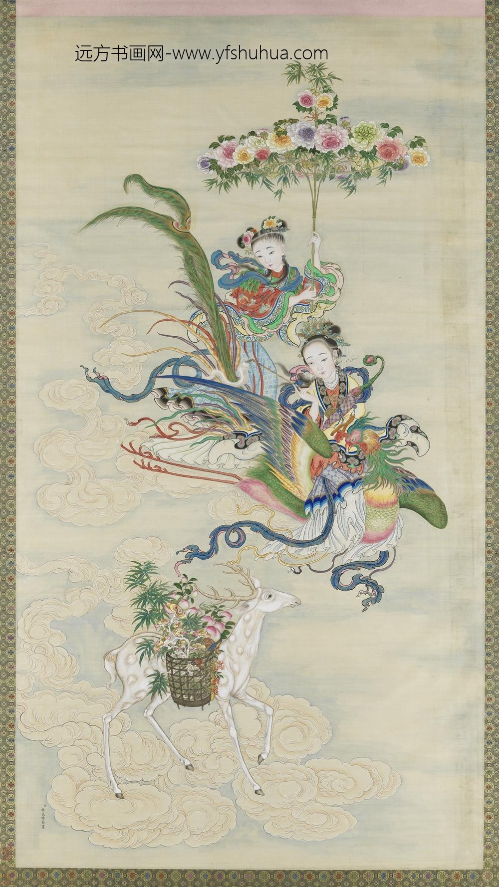 清许良标画仙人图轴
