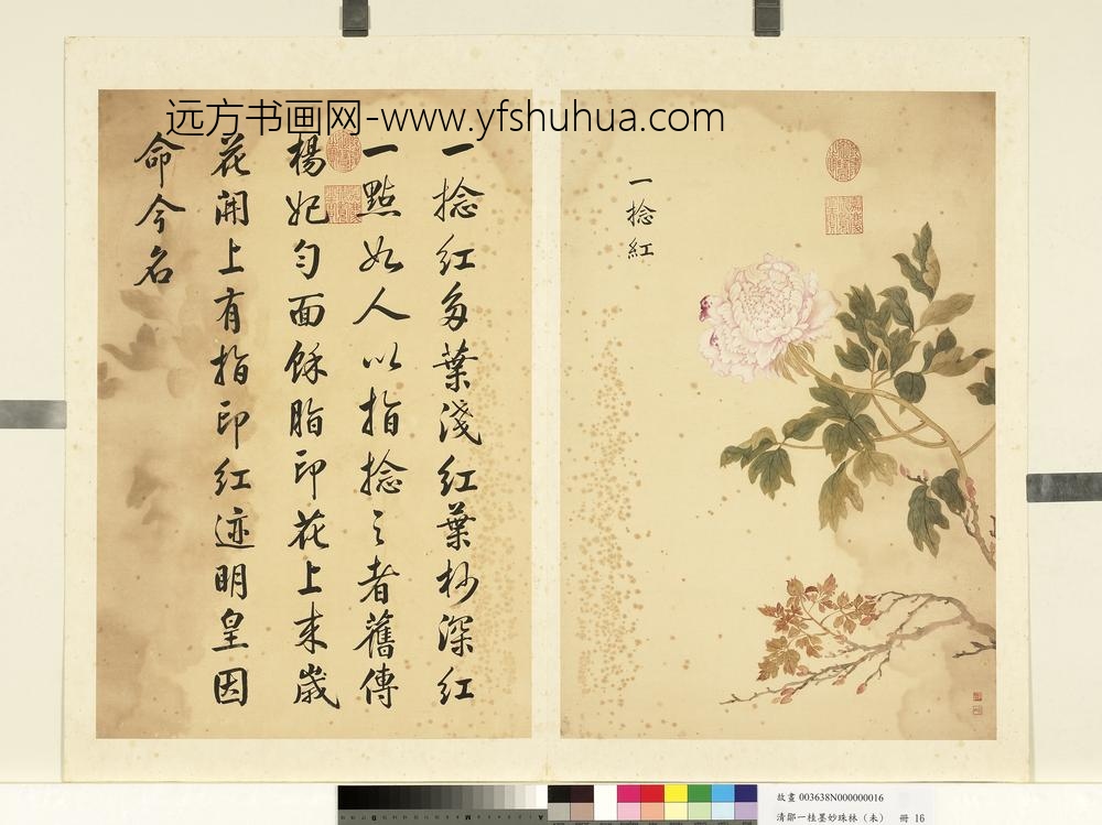 清邹一桂墨妙珠林（未）册一捻红