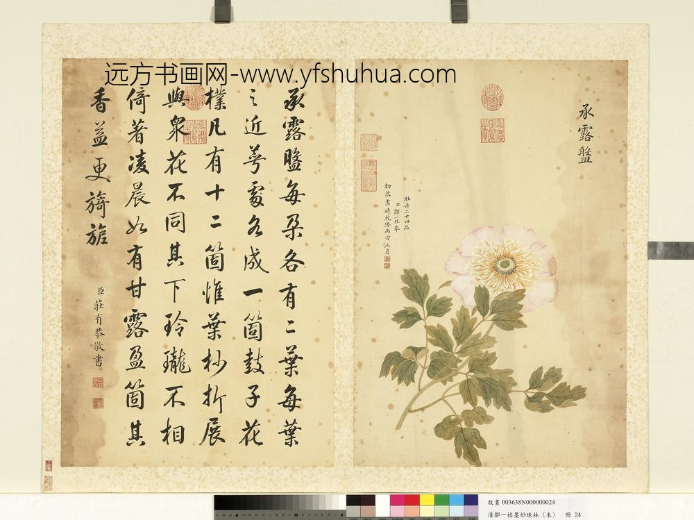 清邹一桂墨妙珠林（未）册承露盘