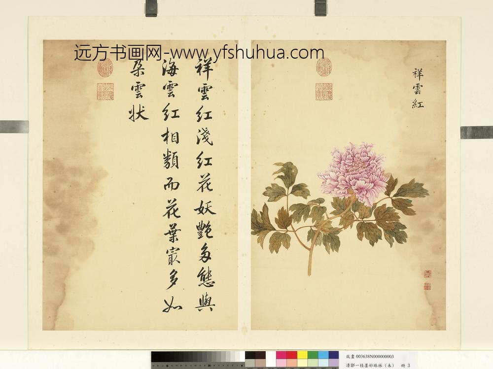 清邹一桂墨妙珠林（未）册祥云红