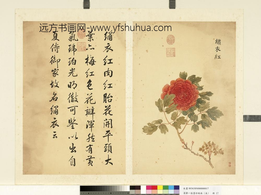 清邹一桂墨妙珠林（未）册绣衣红