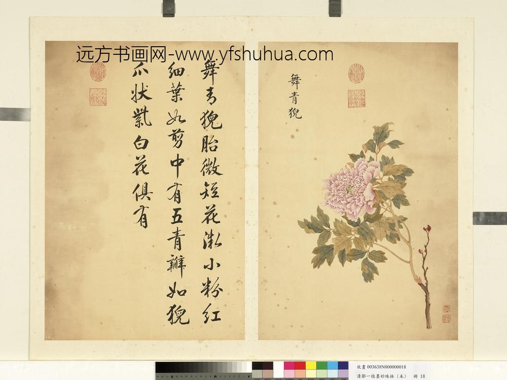 清邹一桂墨妙珠林（未）册舞青猊