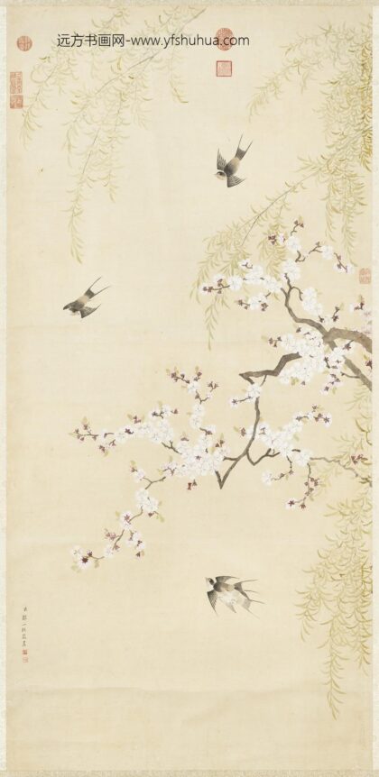 清邹一桂杏花燕子轴.jpg