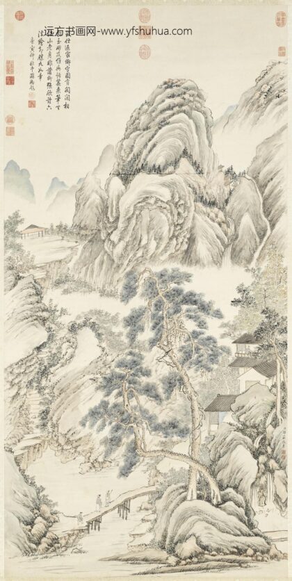 清邹一桂画山水轴.jpg