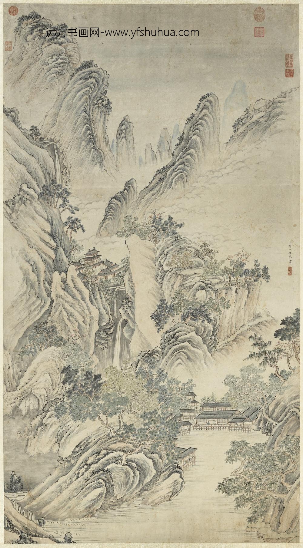 清邹一桂画水阁延宾轴