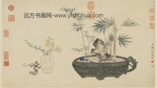 清邹一桂画盎春生意轴.jpg