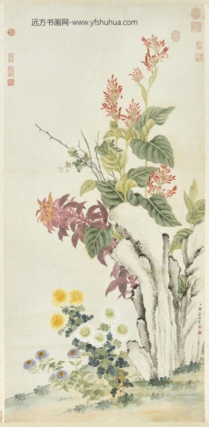 清邹一桂画秋英呈艳轴.jpg