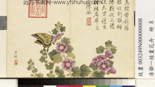 清邹一桂画花卉册锦葵.jpg